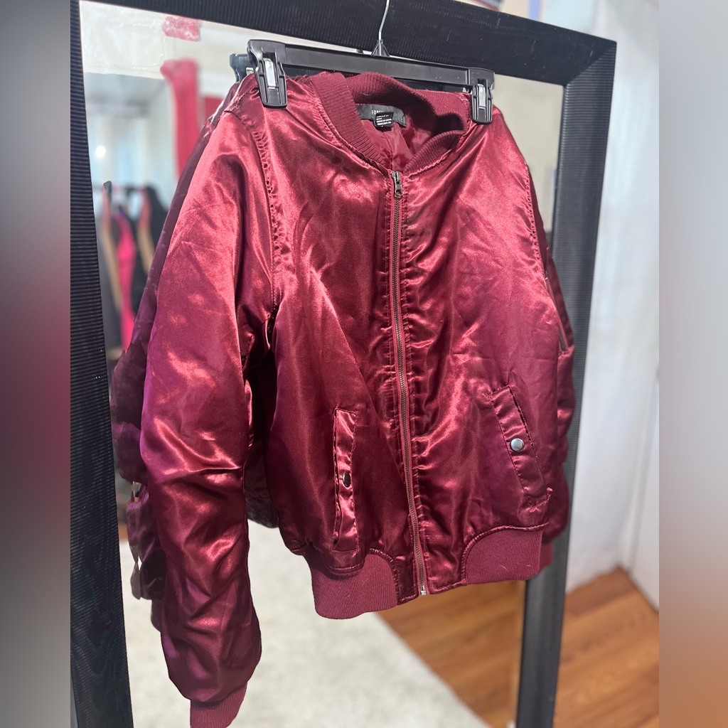 Maroon Crop Jacket